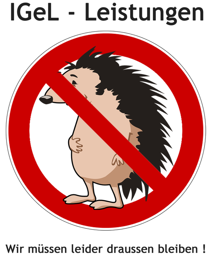 Das Bild zeigt eine durchgestrichene Igel Illustration.